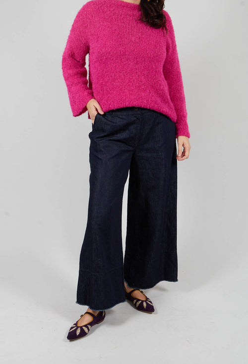 Wide Leg Trousers in Denim