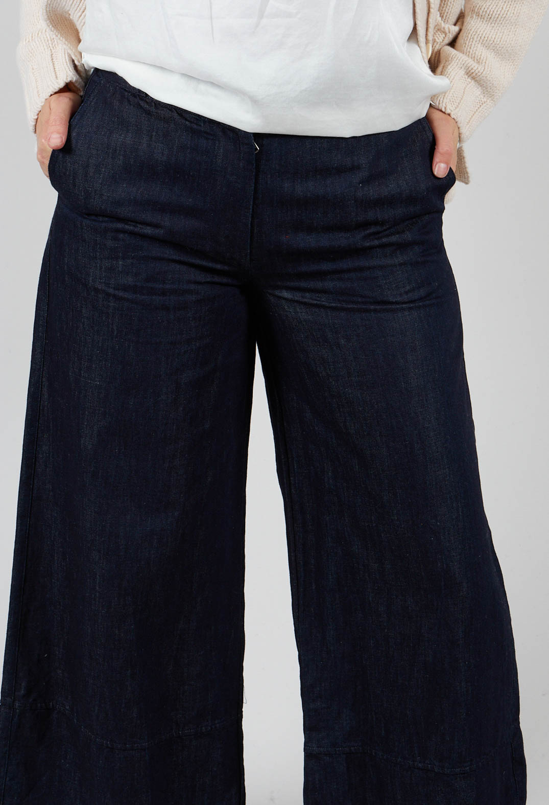 Wide Leg Trousers in Denim