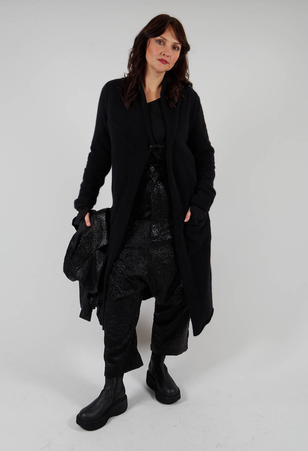 Long Cardigan in Black