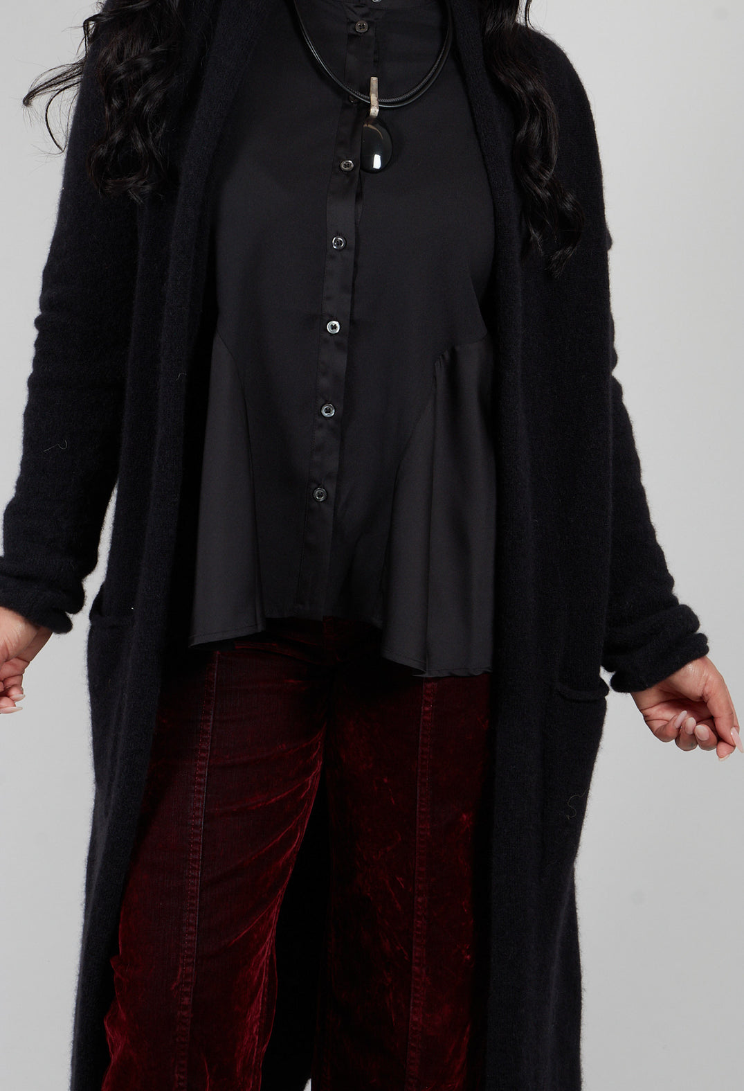 Long Cardigan in Black