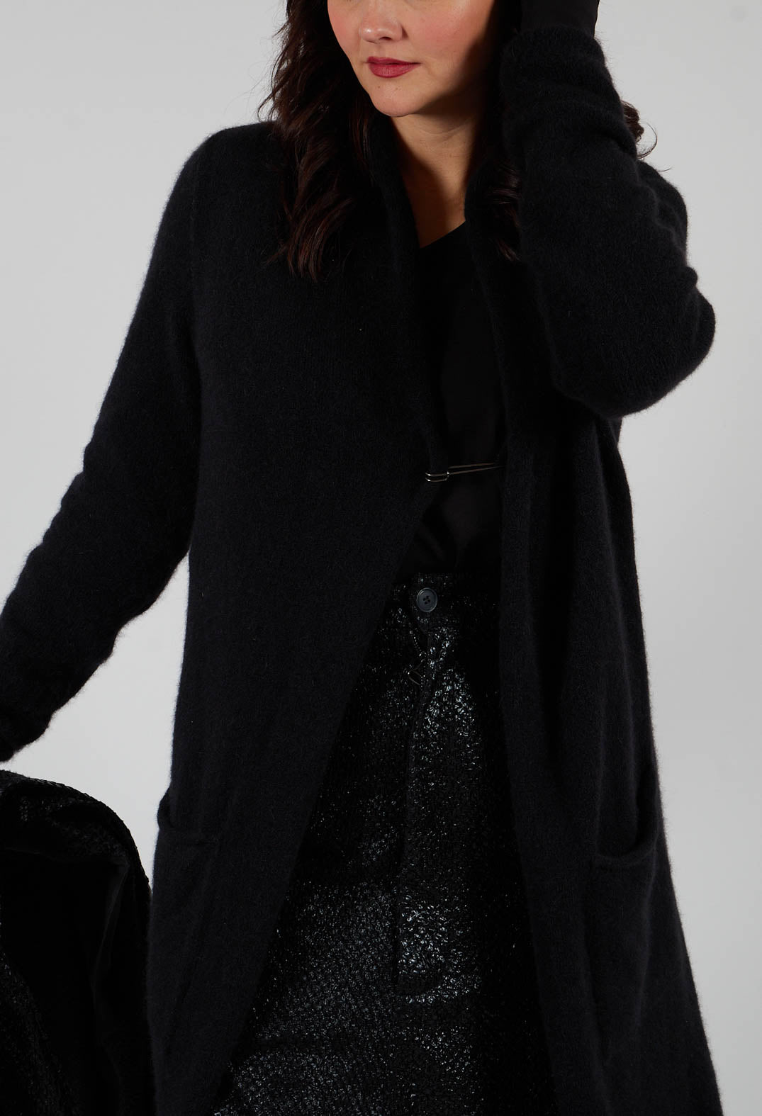 Long Cardigan in Black