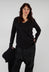 V-Neck Slim Pull Over in Black