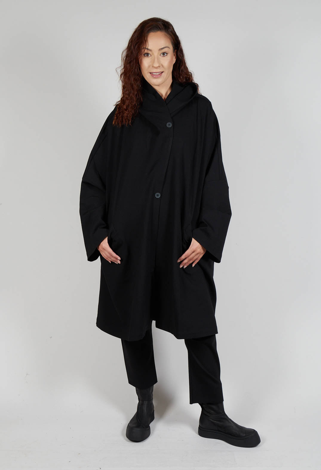 Clean Oversized Coat in Black