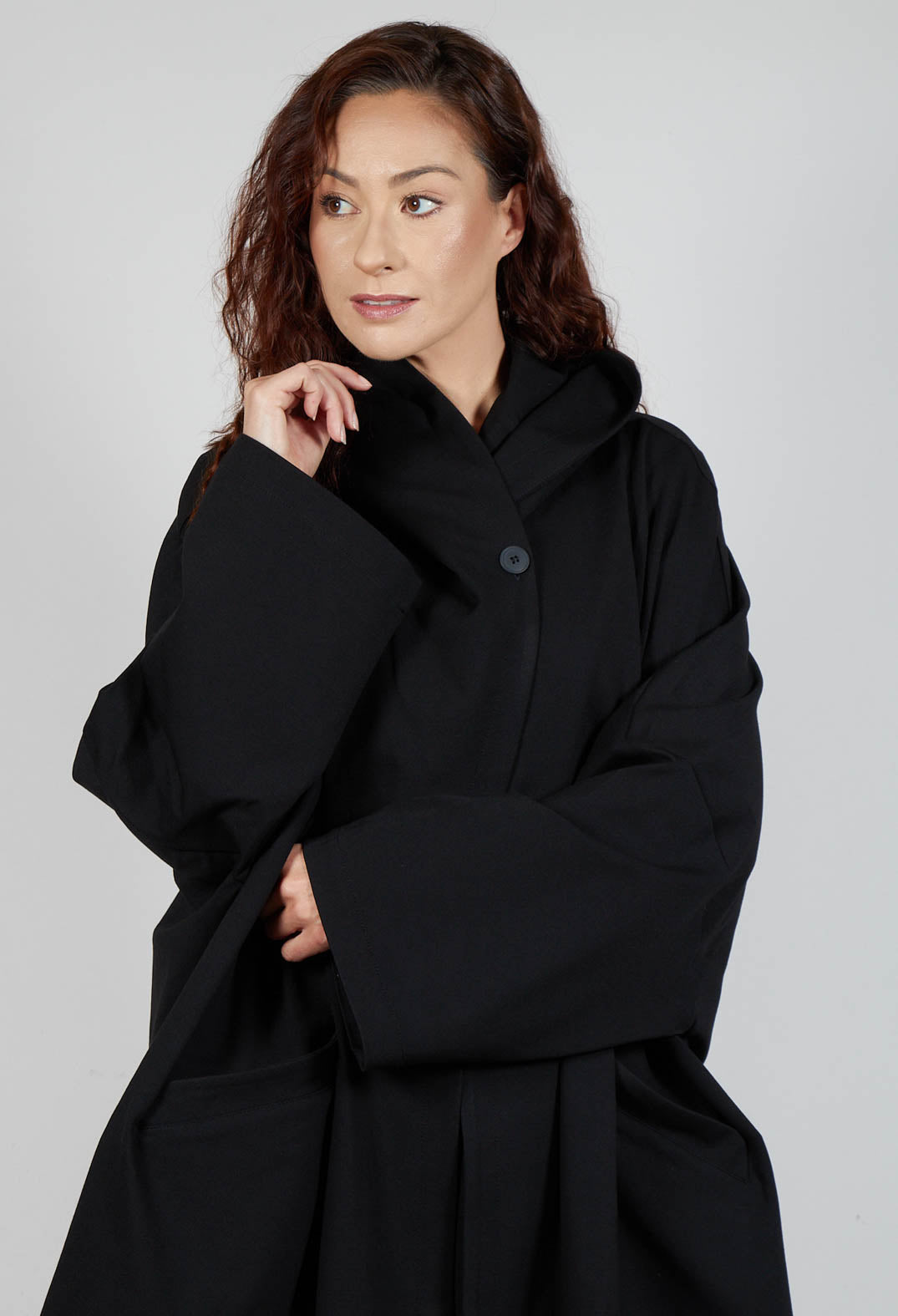 Clean Oversized Coat in Black