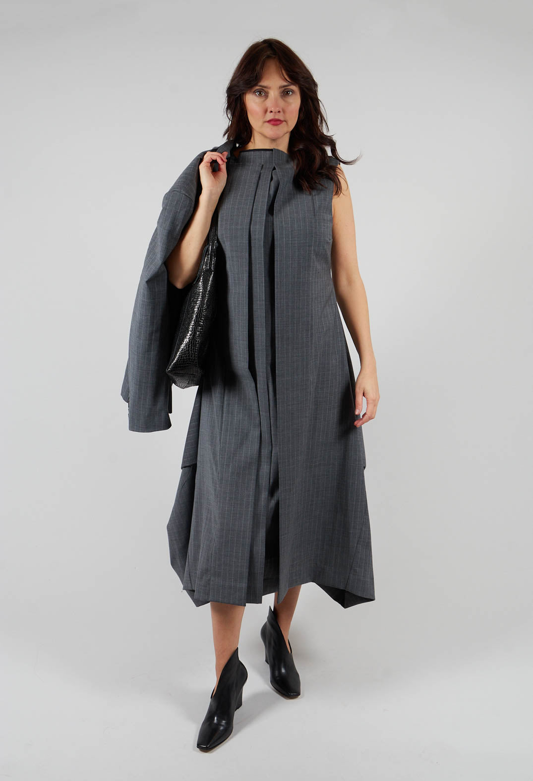 Sleeveless Smock Dress in Grigio