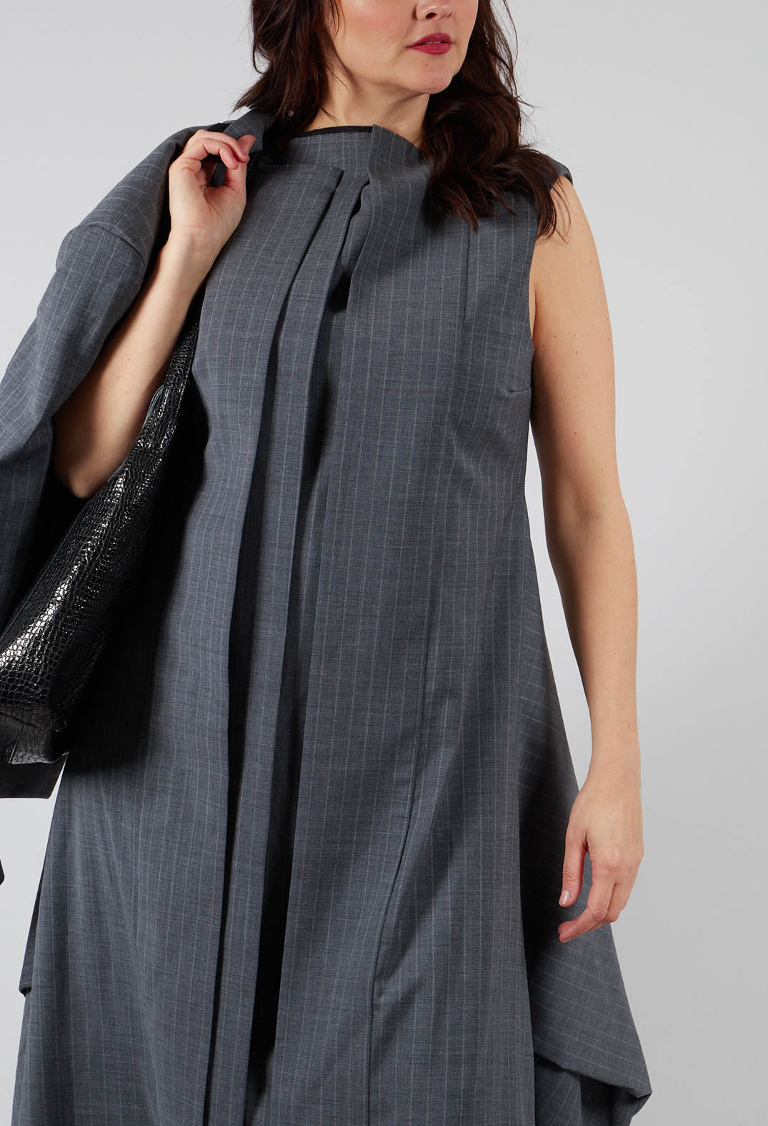 Sleeveless Smock Dress in Grigio