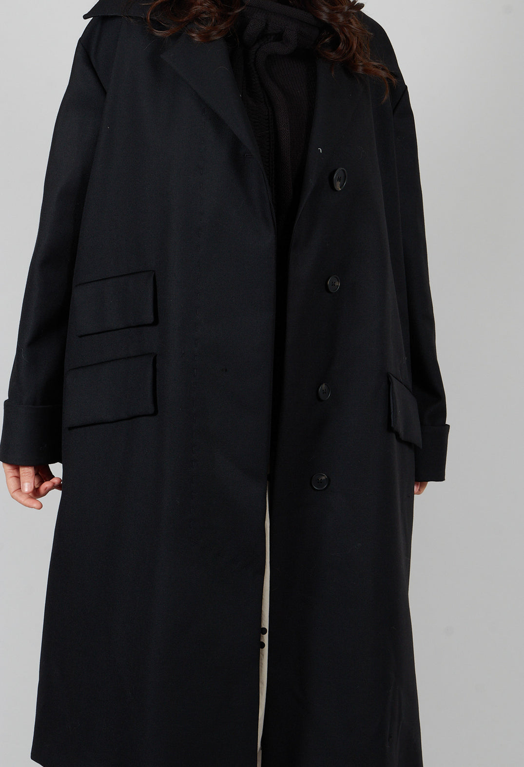 Overcoat in Degas Nero