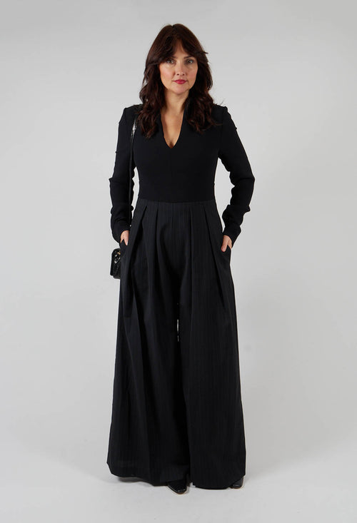 Wide Leg Jumpsuit in Nero