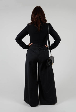 Wide Leg Jumpsuit in Nero