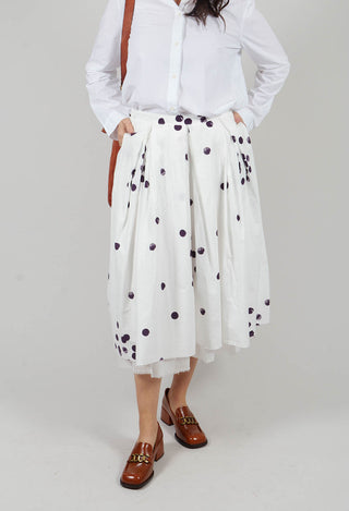 Skirt Print Jnes in Plum Dots