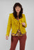 Frill Knit Cardigan in Yellow