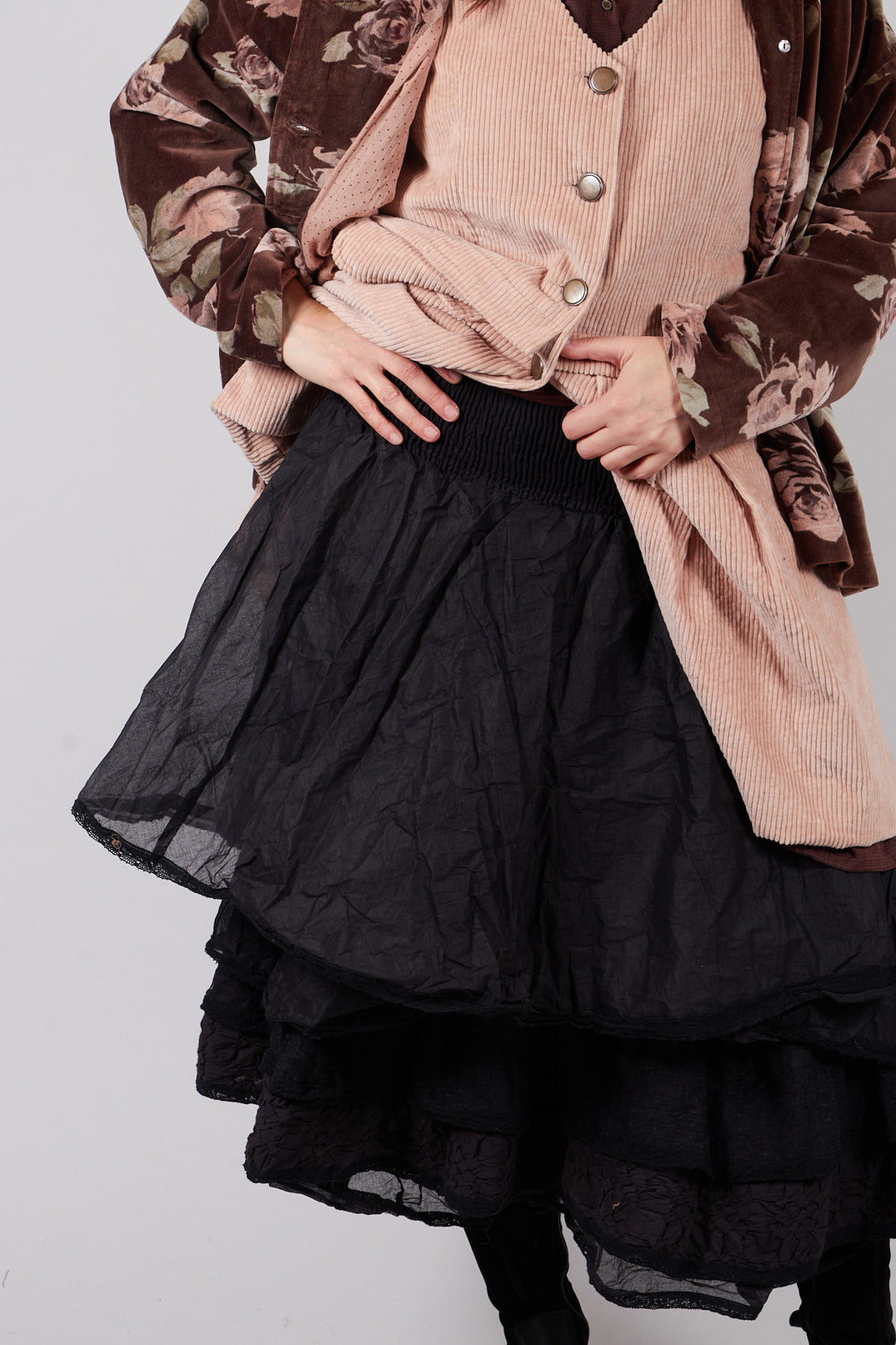 Madou Skirt in Organza Noir