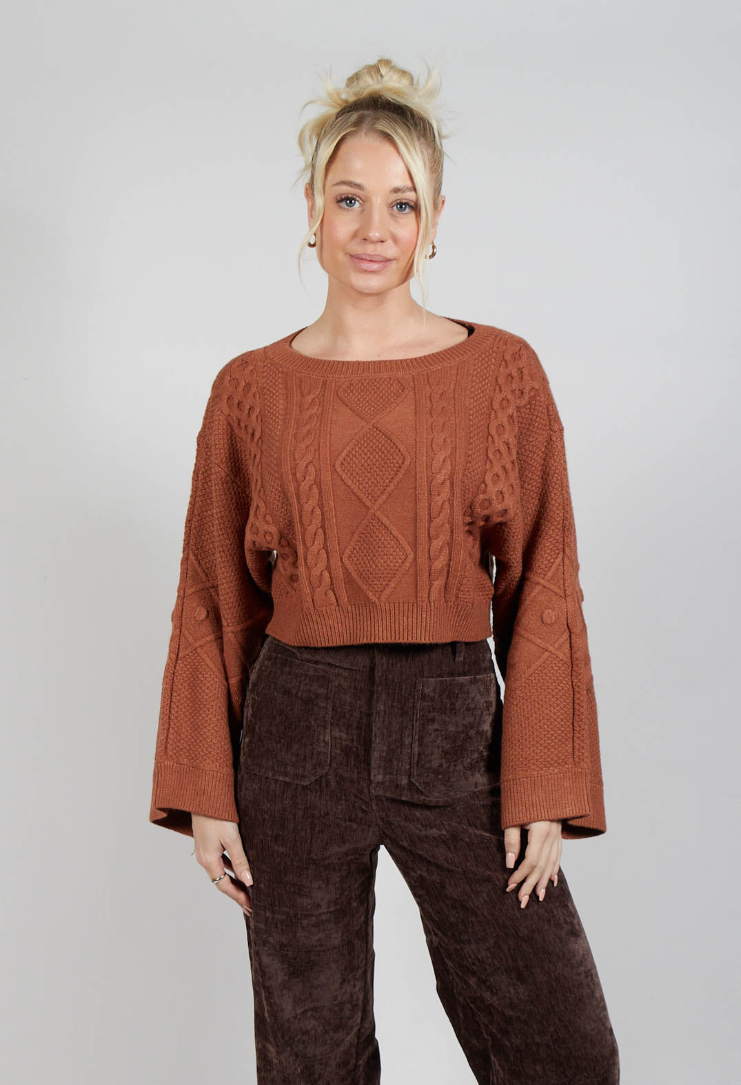 Camel cropped jumper best sale