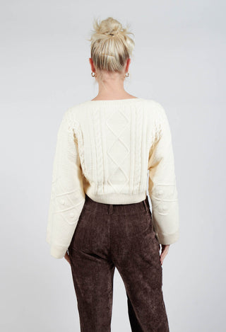 Carignan Cropped Jumper in Ecru