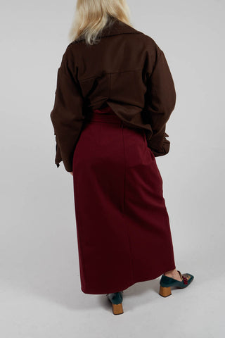 Jersey Pencil Skirt in Rumba