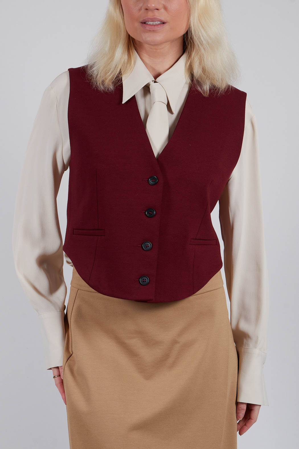 Cropped Waistcoat in Rumba