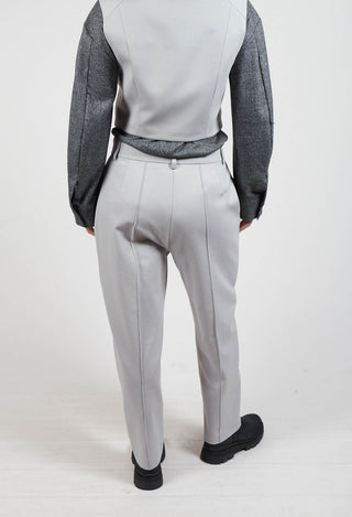 Tapered Jersey Trousers in Perla