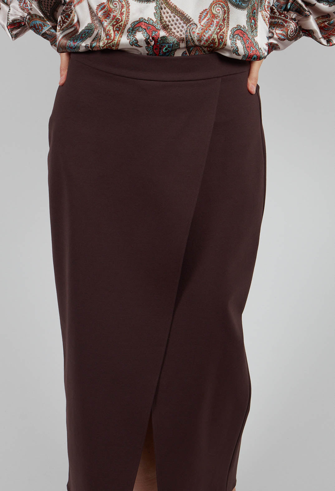 Jersey Pencil Skirt in Java