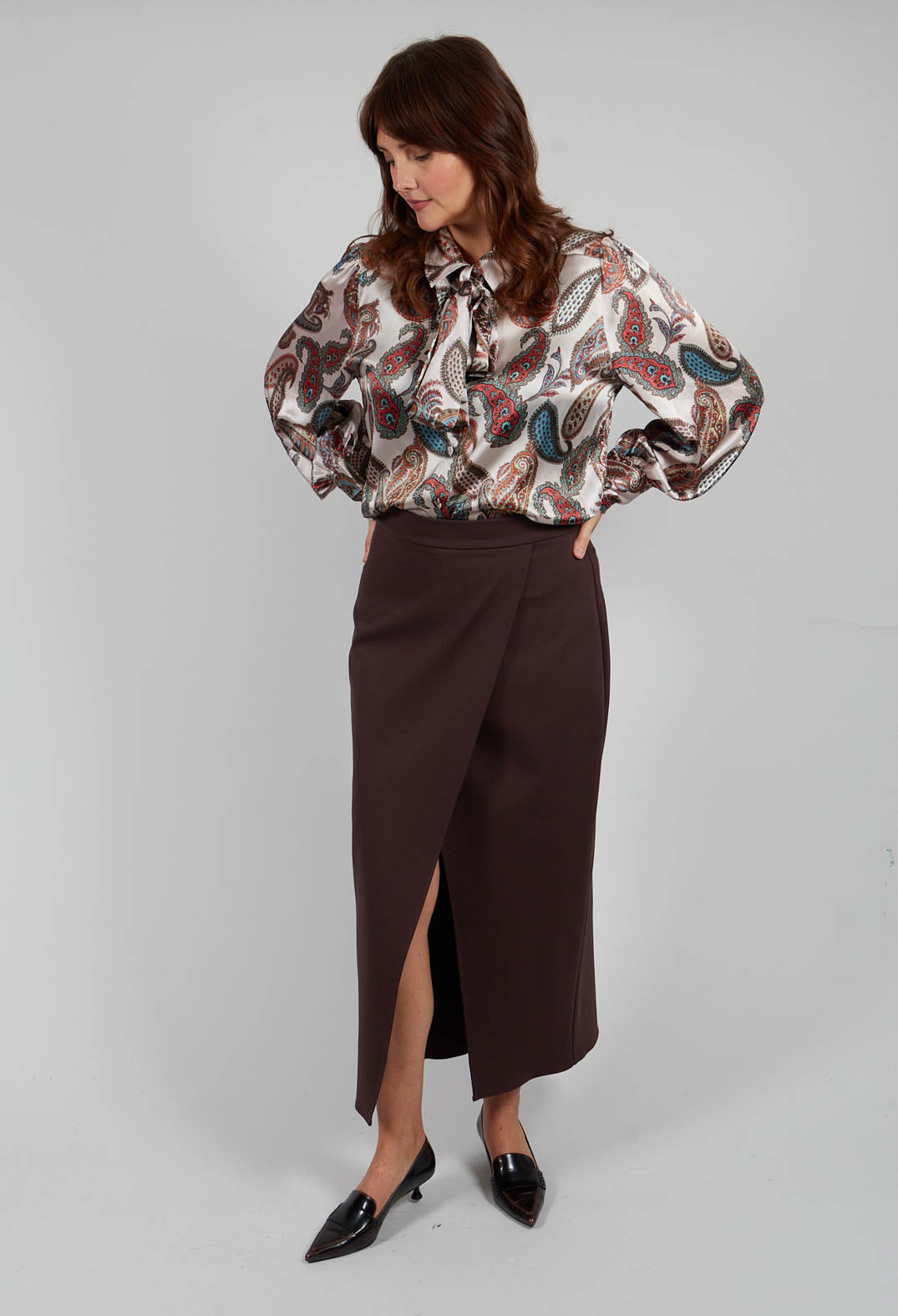 Jersey Pencil Skirt in Java