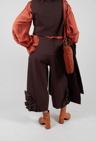 Cropped Trousers with Embellishment Detail in Java