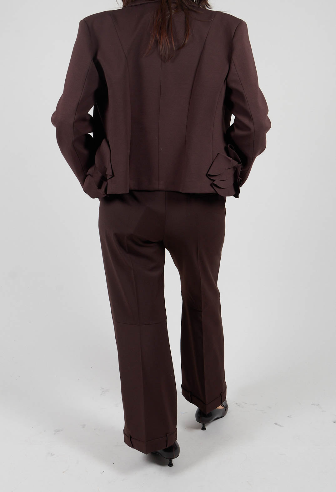 Straight Leg Trousers with Feature Hems in Java