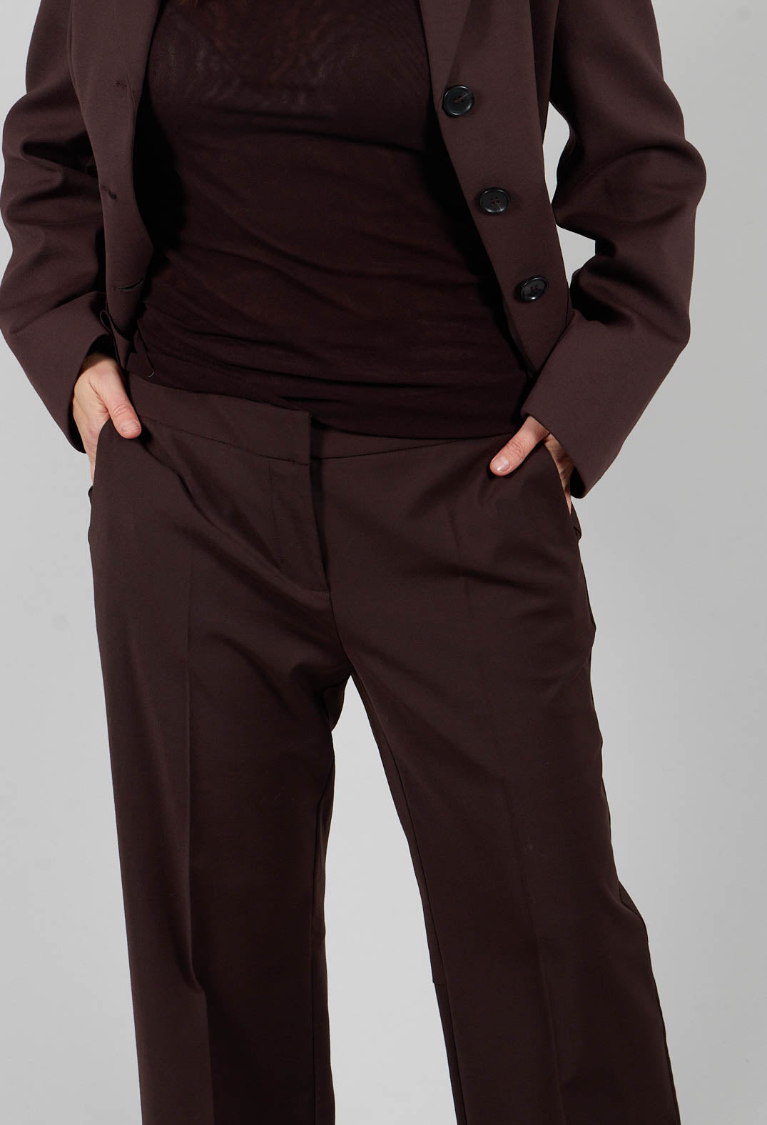 Straight Leg Trousers with Feature Hems in Java