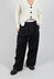 Wide Leg Tailored Trousers in Nero and Off White