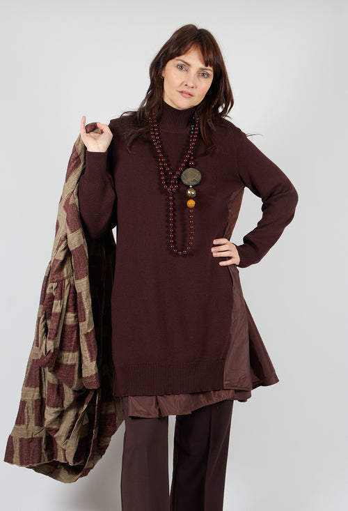 Panelled Sweater Dress in Java