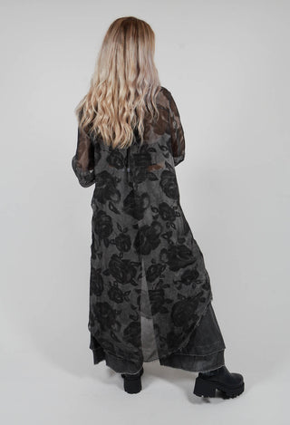 Sheer Dress in Viscosa Seta Tinto freddo Grey Storm