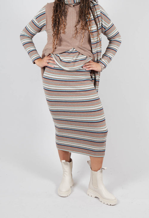 Lilla Skirt in Alpaca Stripe