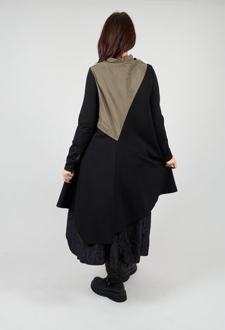 Cvek Dress in Black and Olive