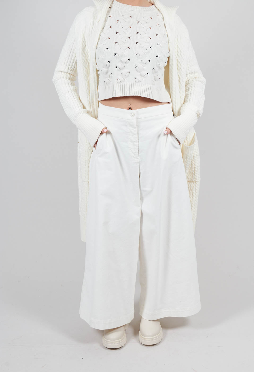 Cotton Trousers in Cream