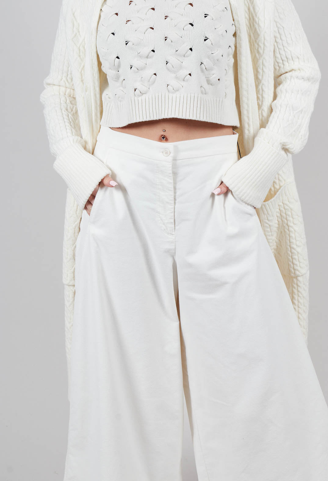 Cotton Trousers in Cream