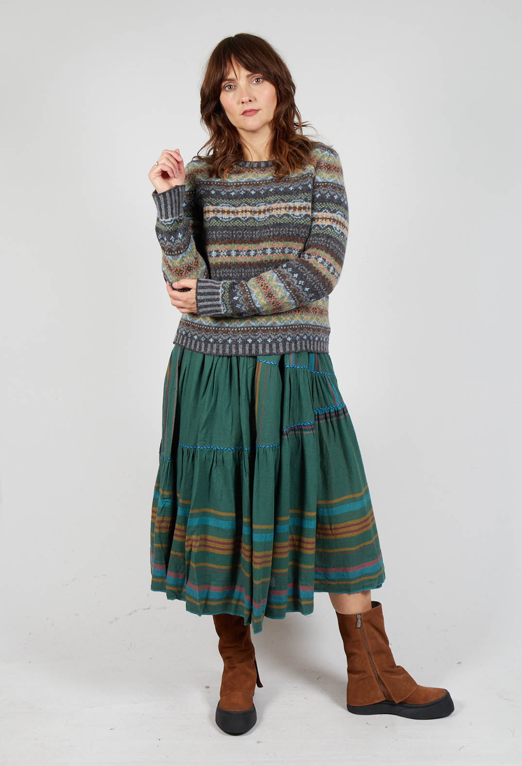 Wool Weber Dress in Green