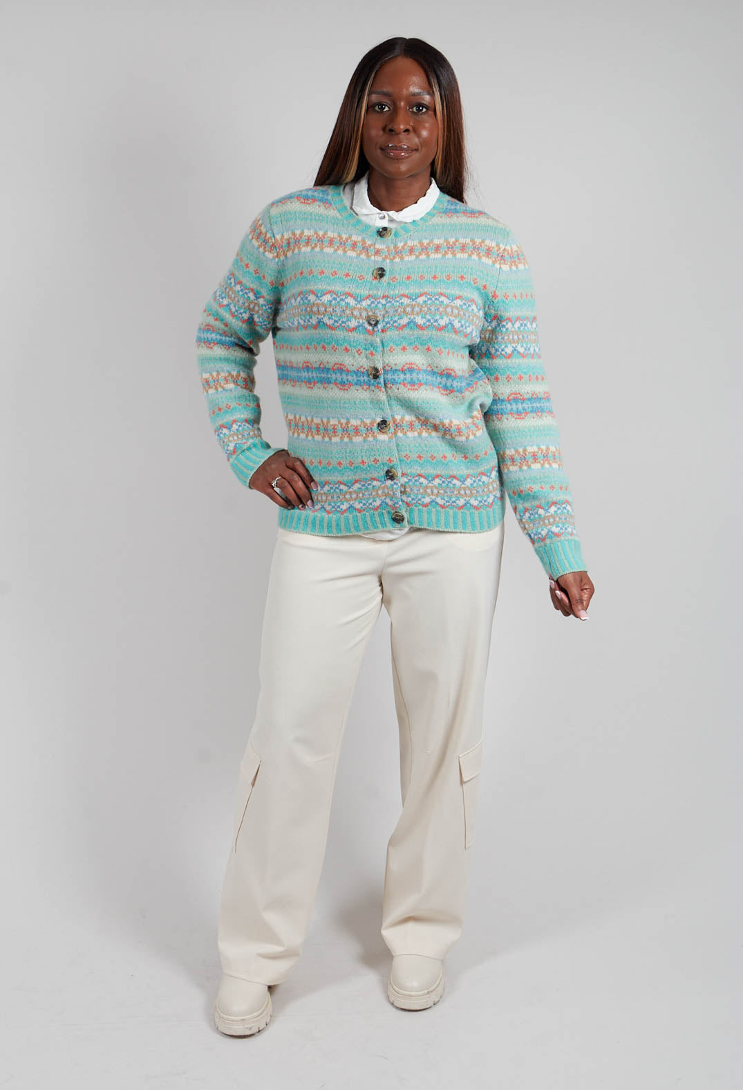 Kinross Cardigan in Opal