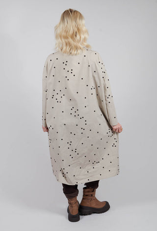 Polkadot Shirt Dress in Sand