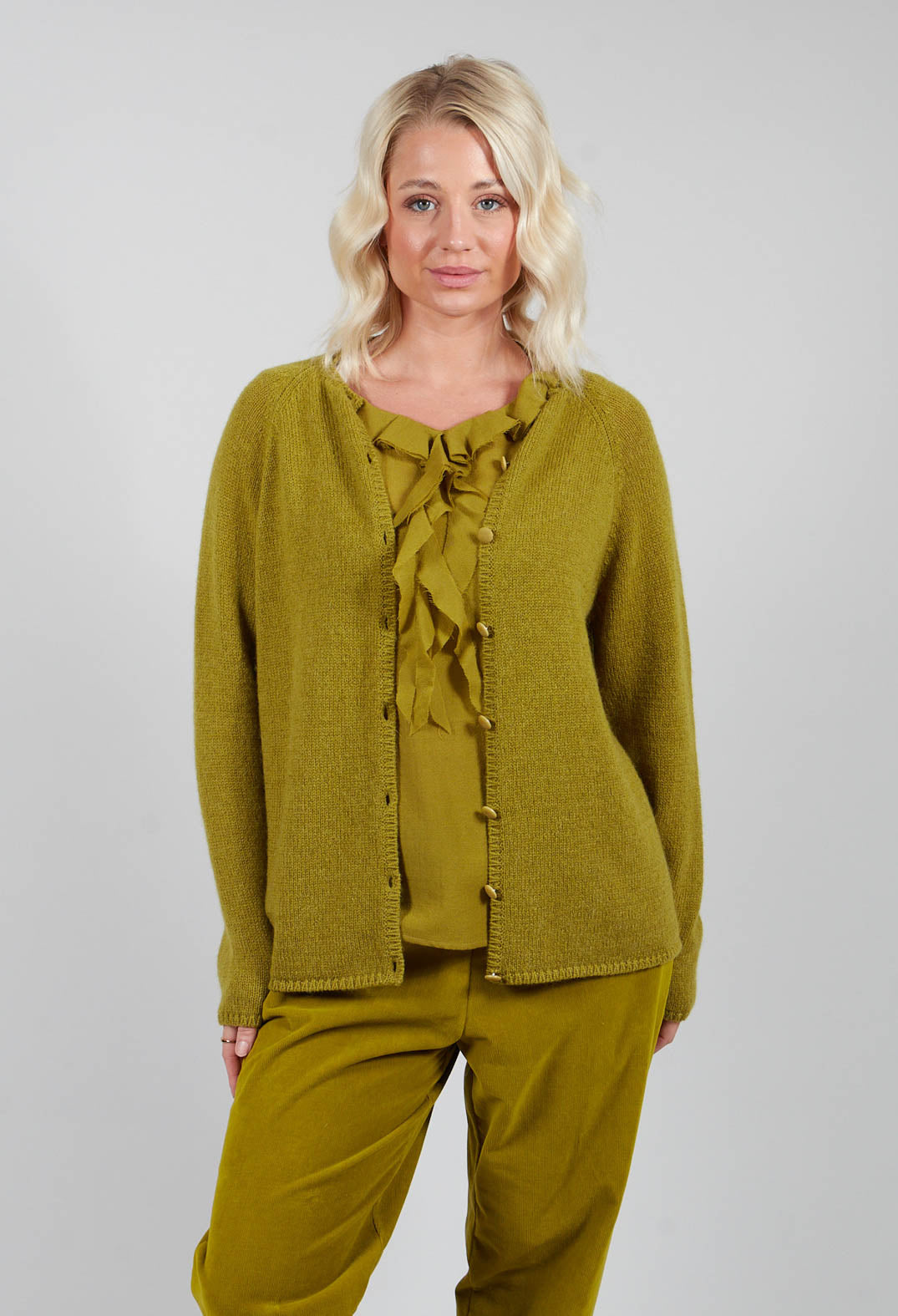 Cashmere Cardigan in Green