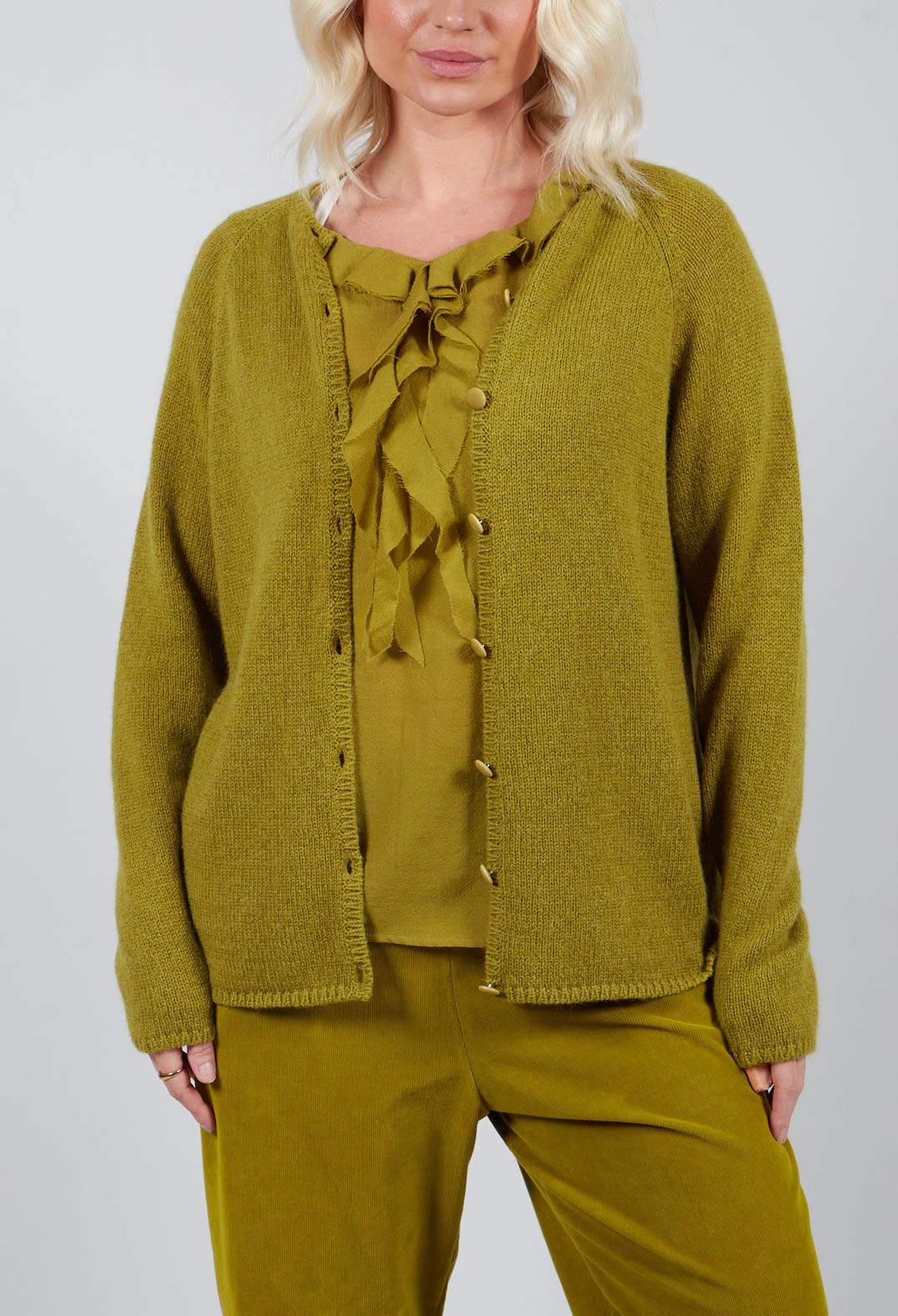 Cashmere Cardigan in Green