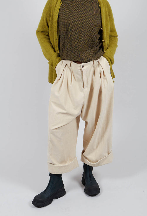 Cuffed Trousers in Natural