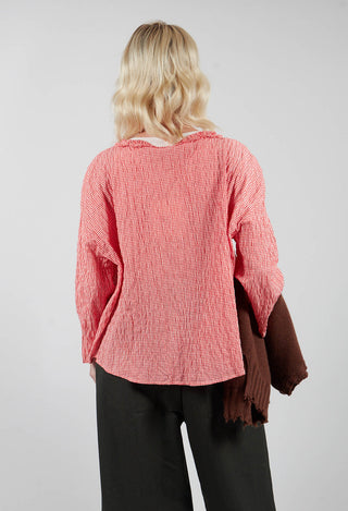 Frill Neckline Blouse in Natural Poppy