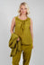 Peplum Vest in Grass Green