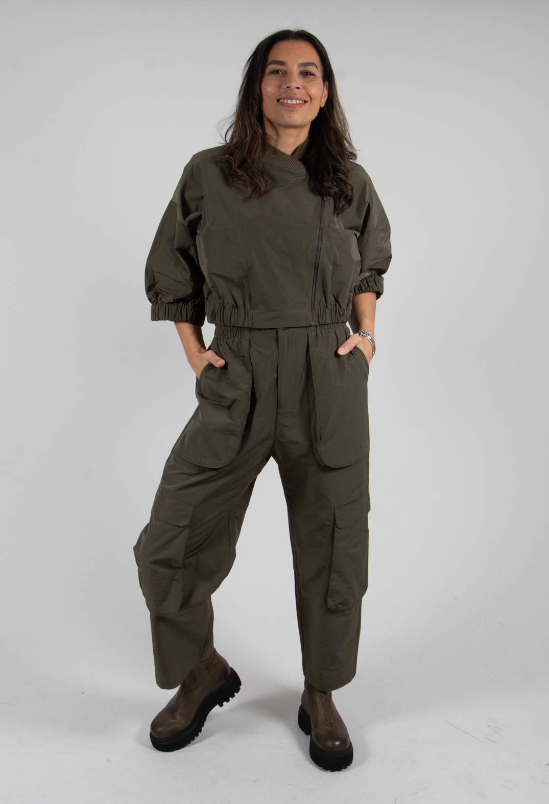 Cargo Style Trousers in Khaki