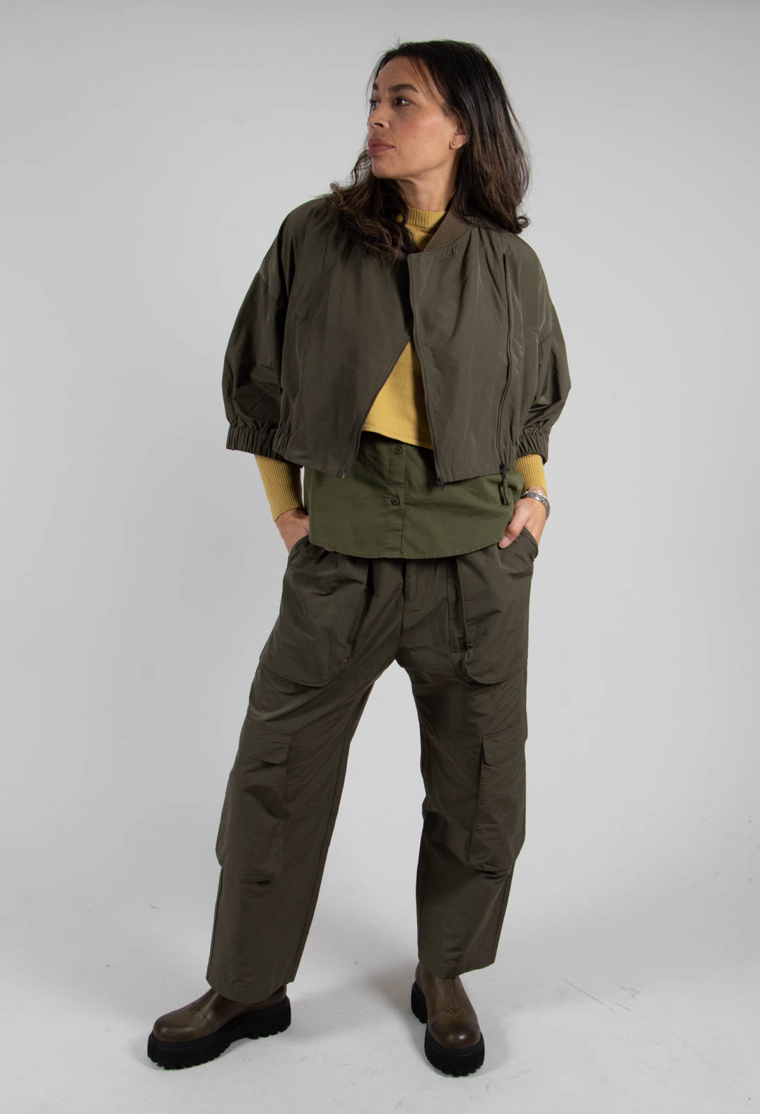 Cargo Style Trousers in Khaki