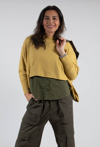 Boxy Fit Knitted Jumper in Mustard