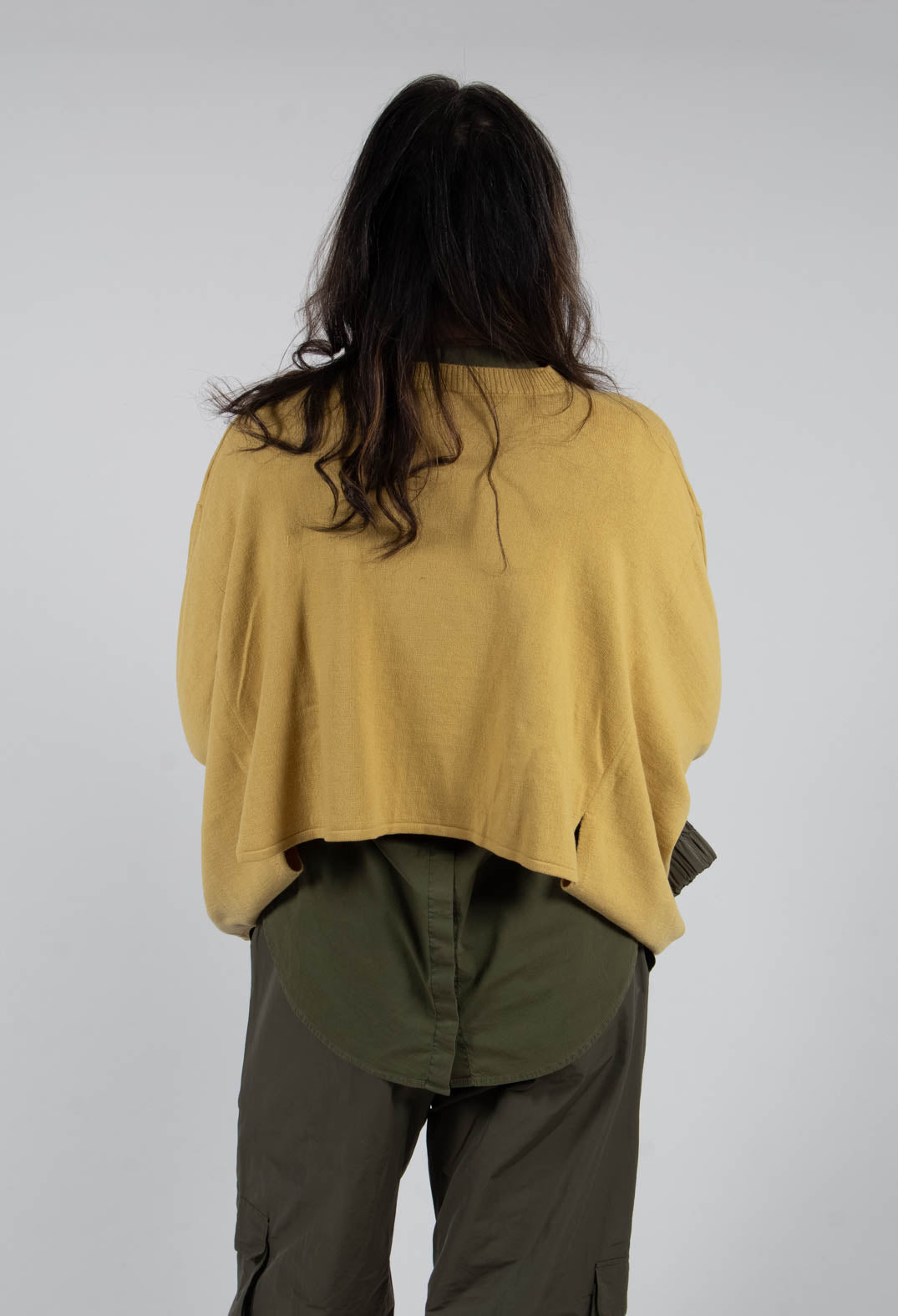 Boxy Fit Knitted Jumper in Mustard