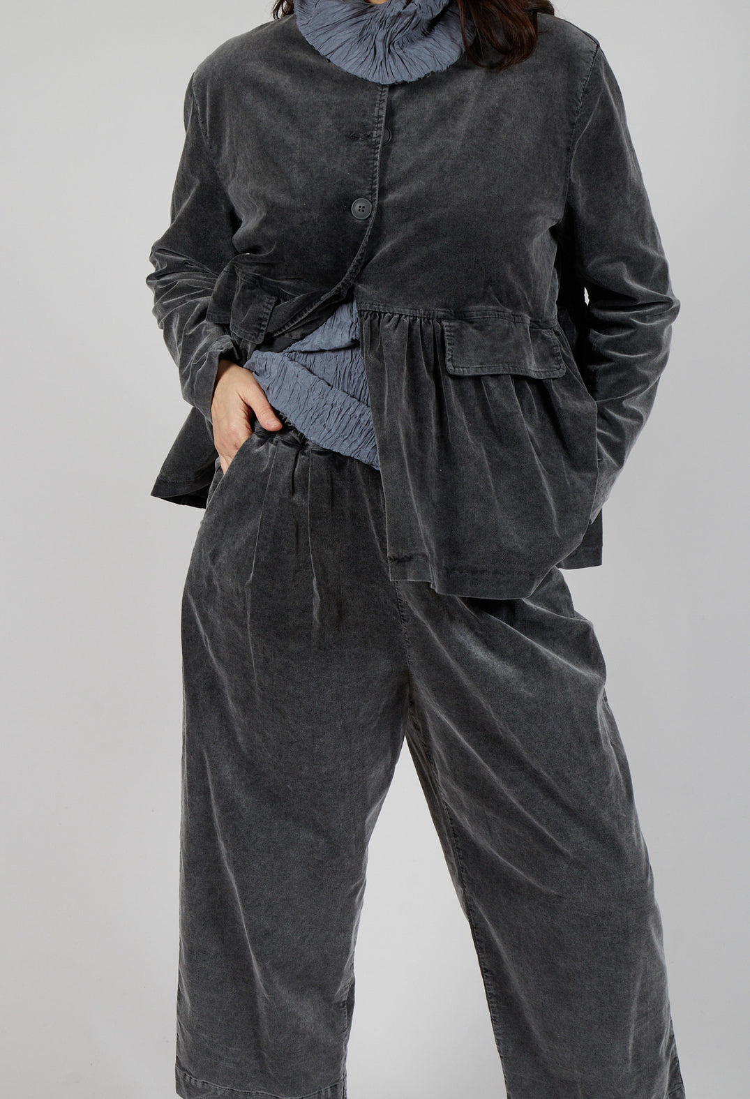 Balloon Leg Trousers in Pewter