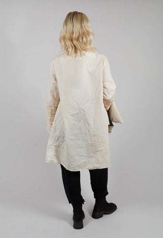 Ruffle A-Line Tunic in Cream