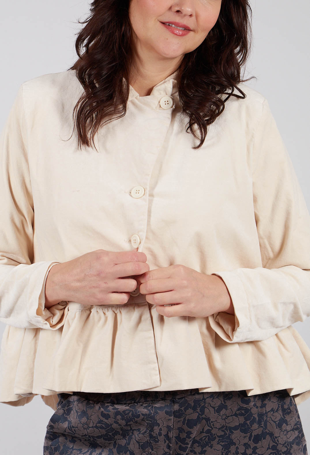 Short Structured Jacket in Cream