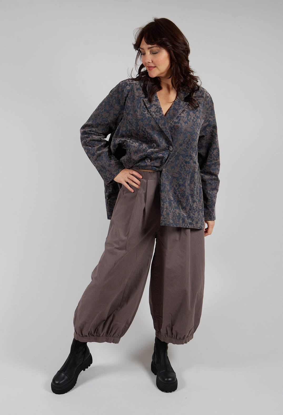 Cuffed Hem Trousers in Iron