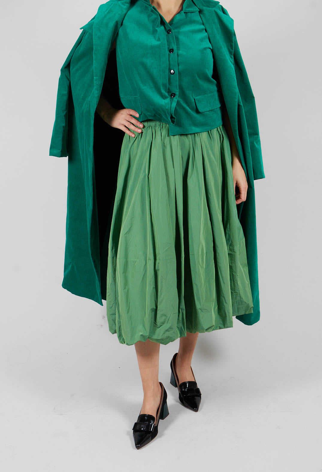 Midi Skirt in Apple Green